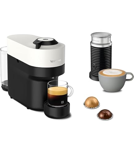 Nespresso Vertuo Pop Coffee Pod Machine by Krups, Coconut White